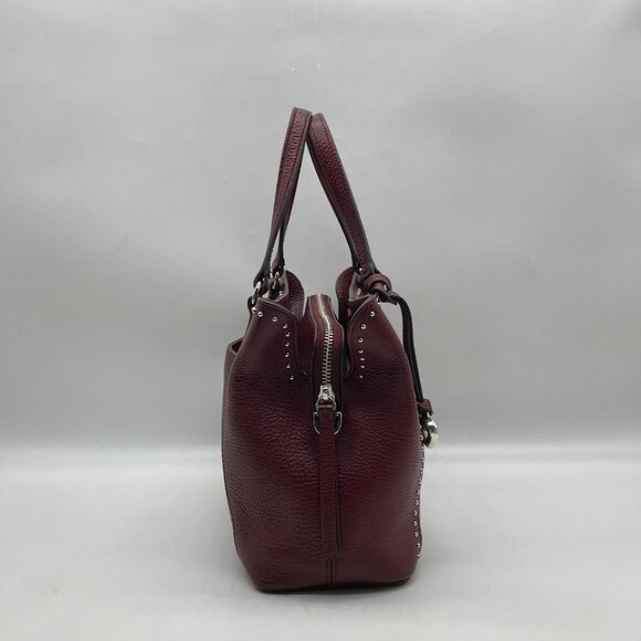 Brighton Burgundy Pebbled Leather Roksanda Satchel Bag - Picture 3 of 11